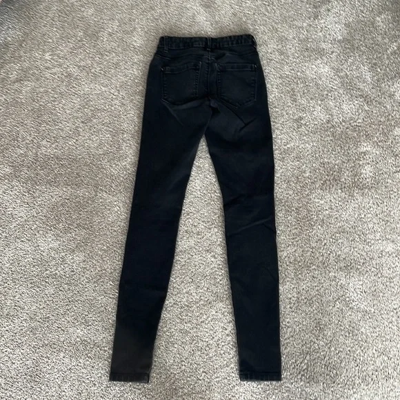 Black Denim Skinny Jeans - Picture 2 of 3